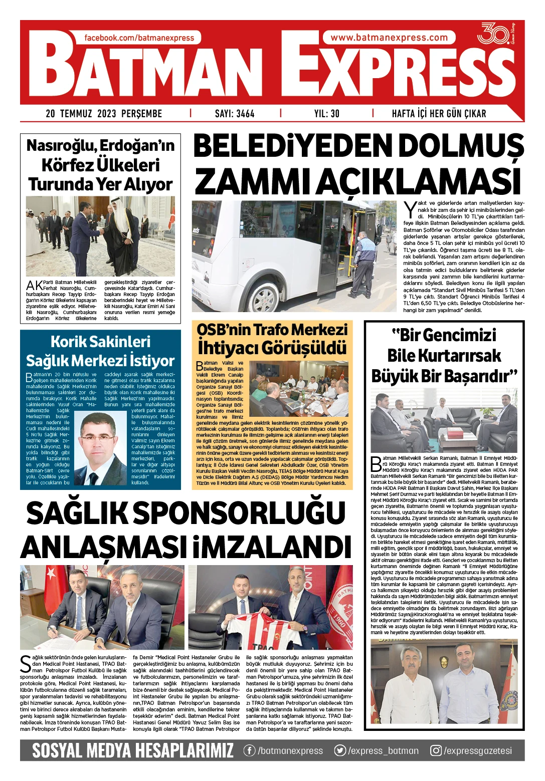 20 TEMMUZ 2023 PERŞEMBE