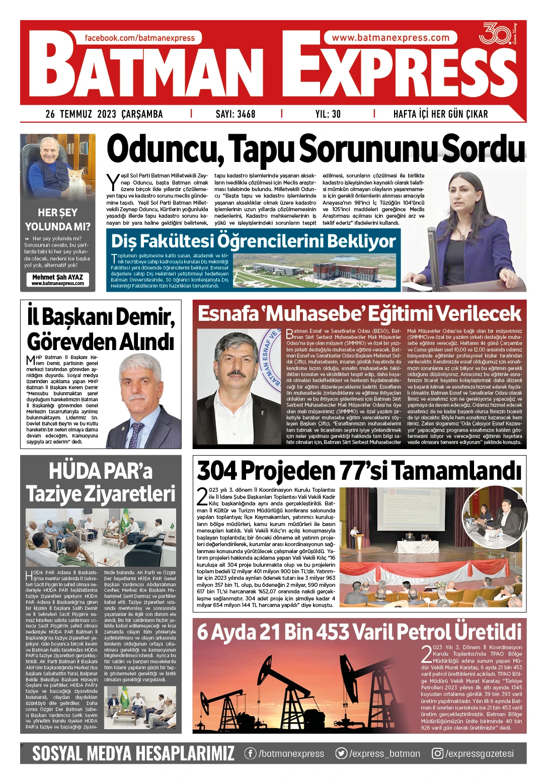 25 TEMMUZ 2023 &Ccedil;ARŞAMBA