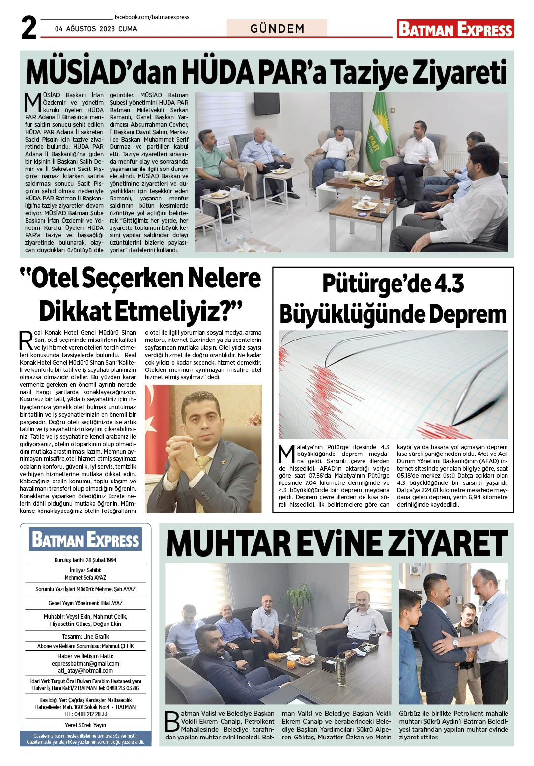 04 AĞUSTOS 2023 CUMA