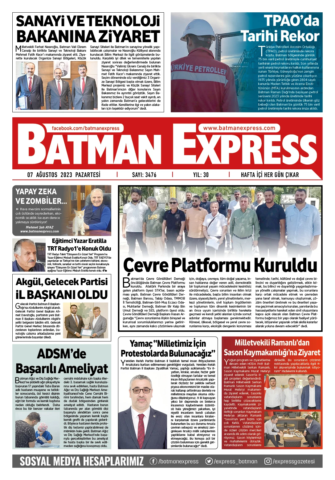 07 AĞUSTOS 2023 PAZARTESİ