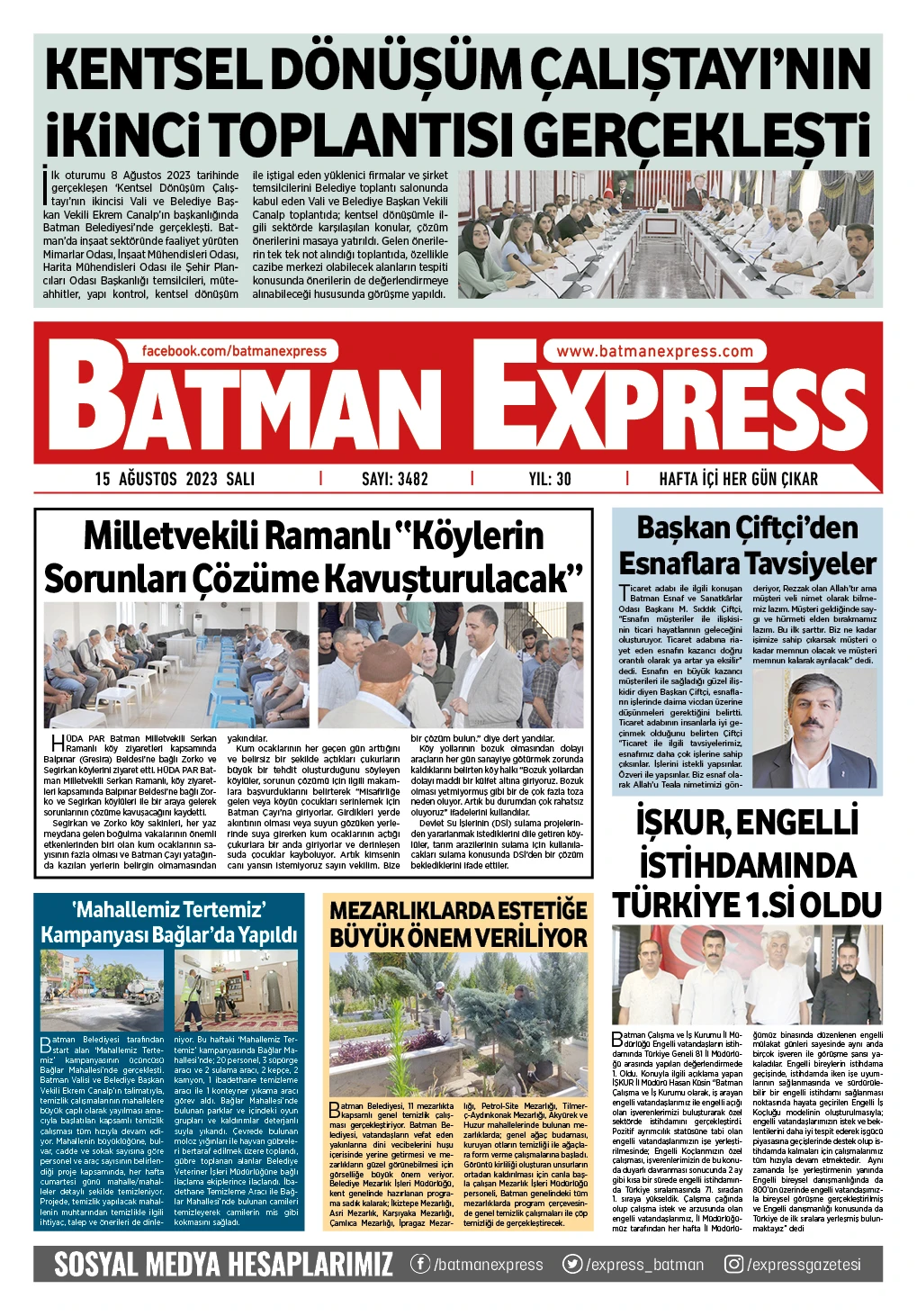 15 AĞUSTOS 2023 SALI