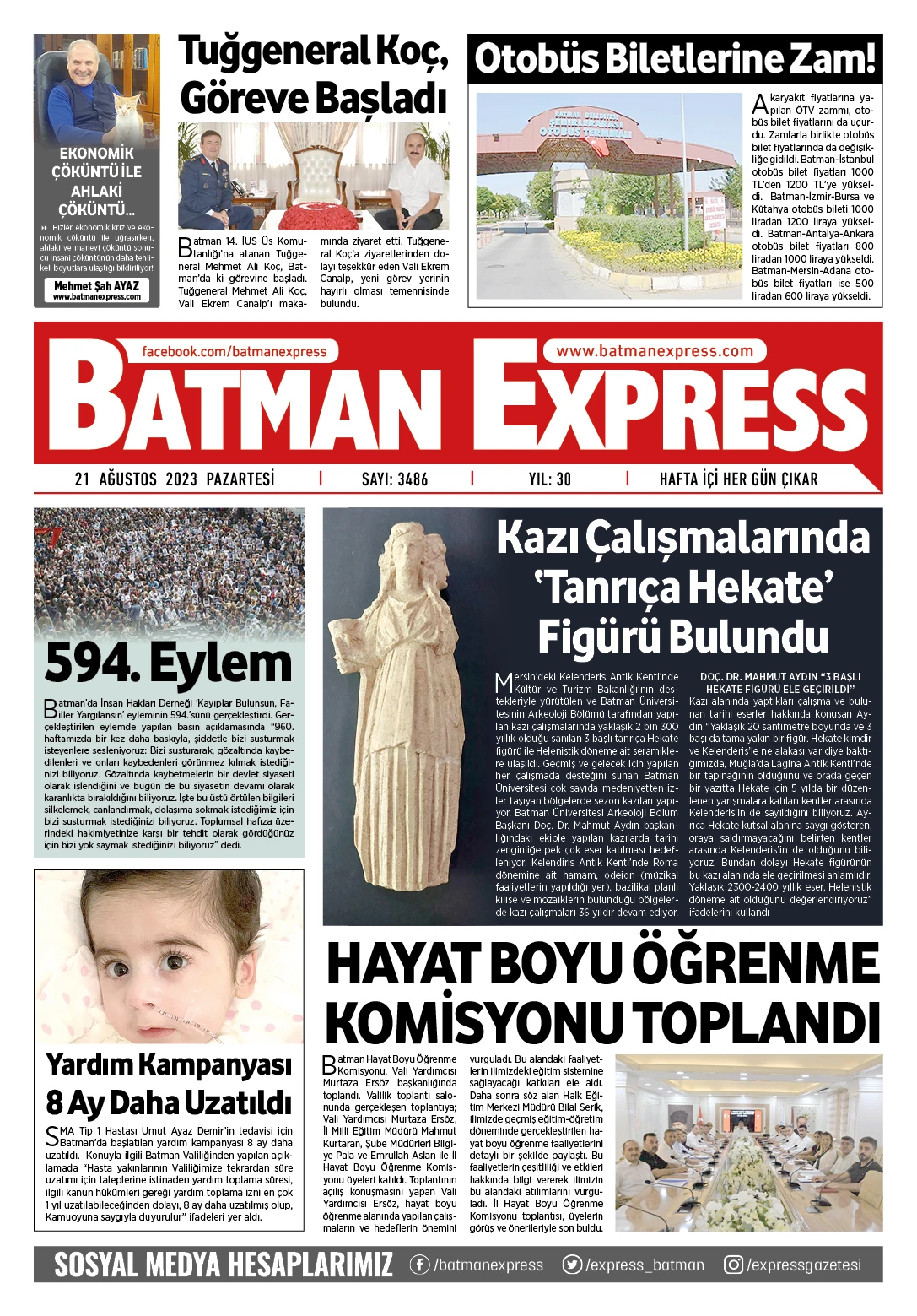 21 AĞUSTOS 2023 PAZARTESİ