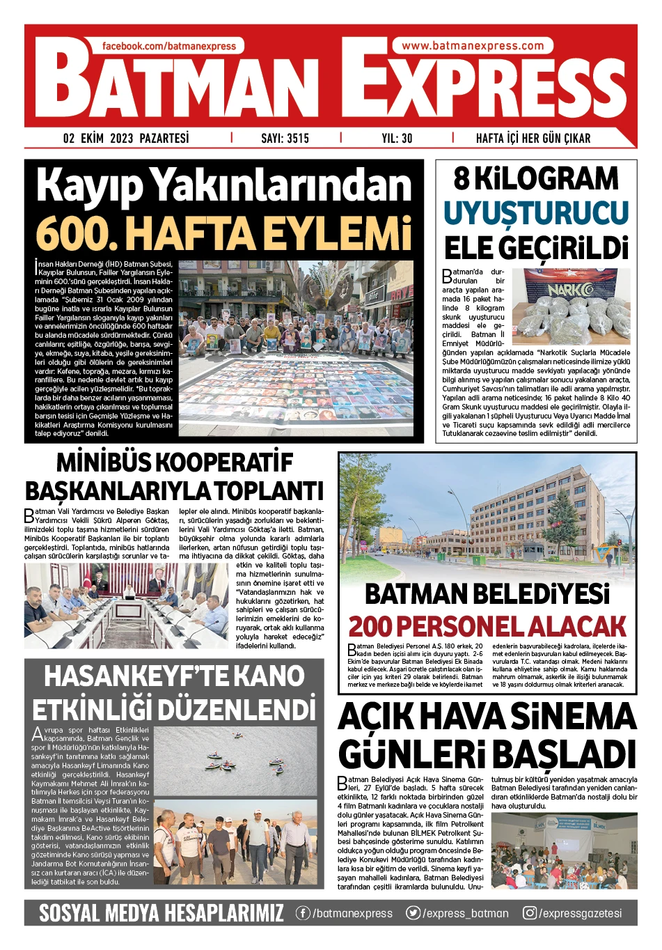 02 EKİM 2023 PAZARTESİ