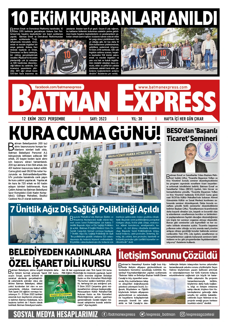 12 EKİM 2023 PERŞEMBE