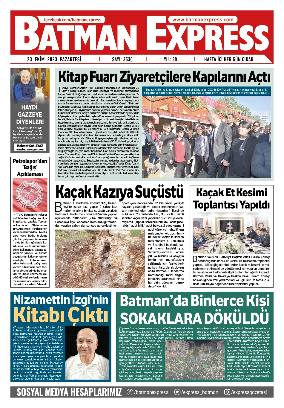 23 EKİM 2023 PAZARTESİ