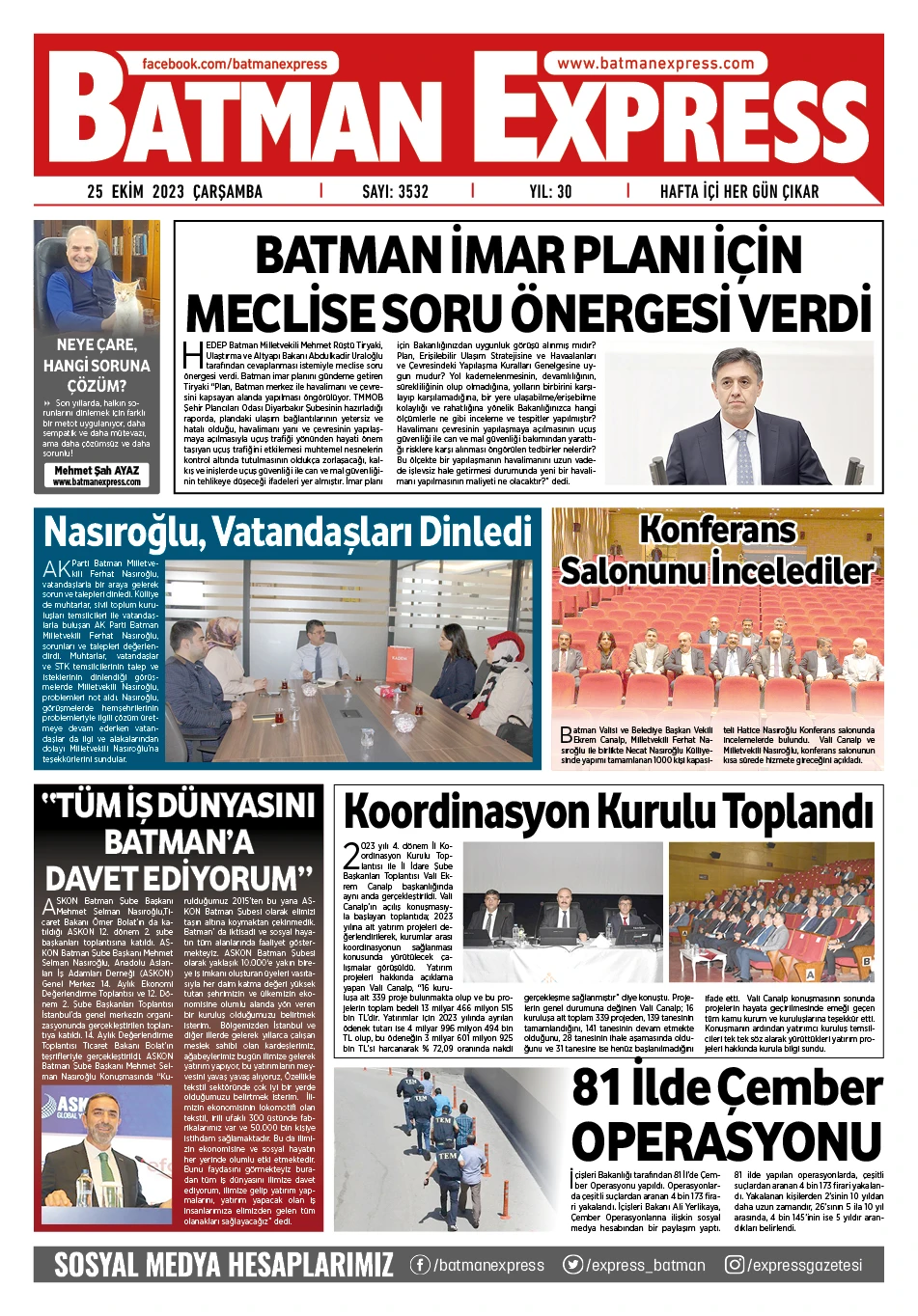 25 EKİM 2023 &Ccedil;ARŞAMBA