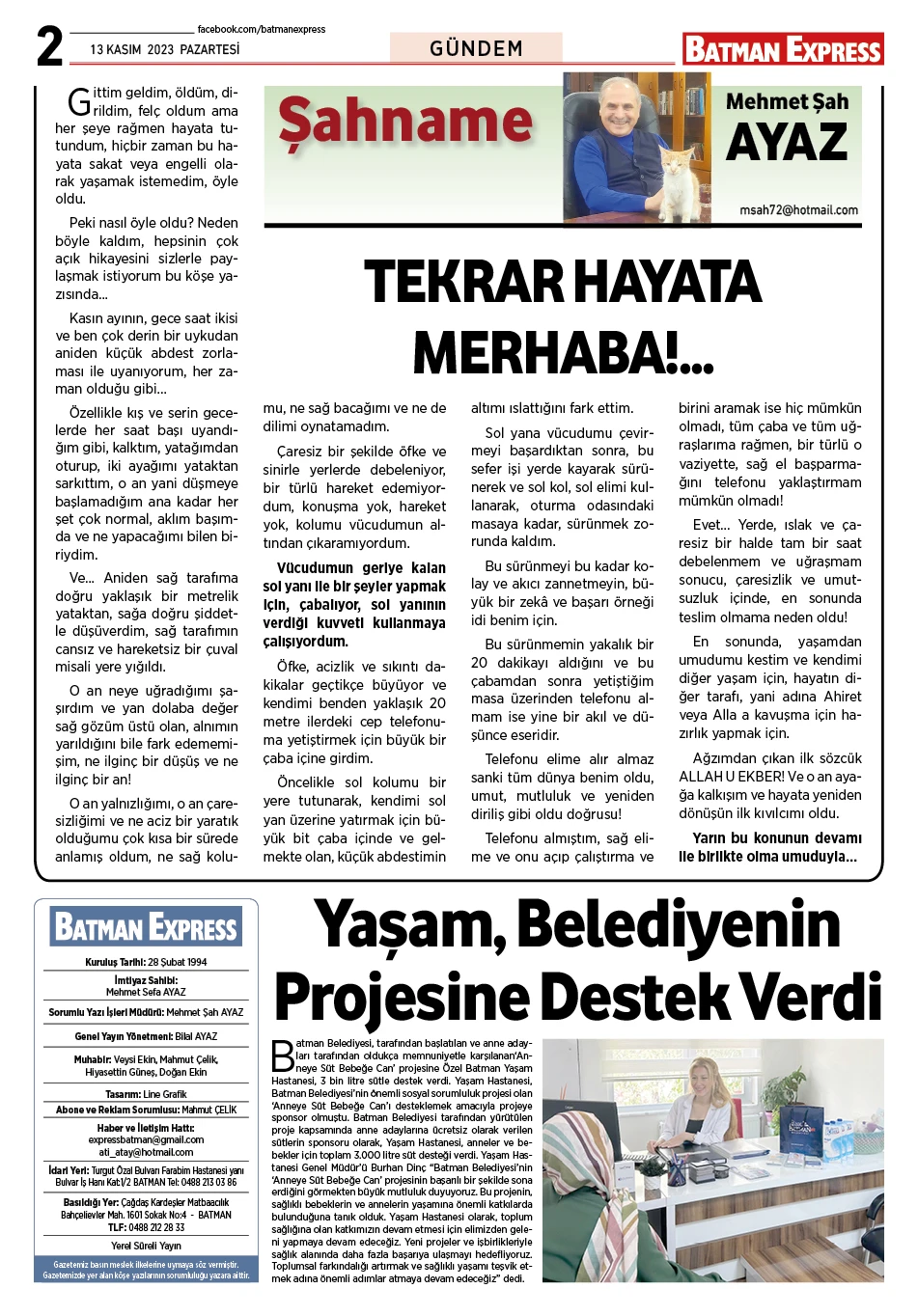 13 KASIM 2023 PAZARTESİ