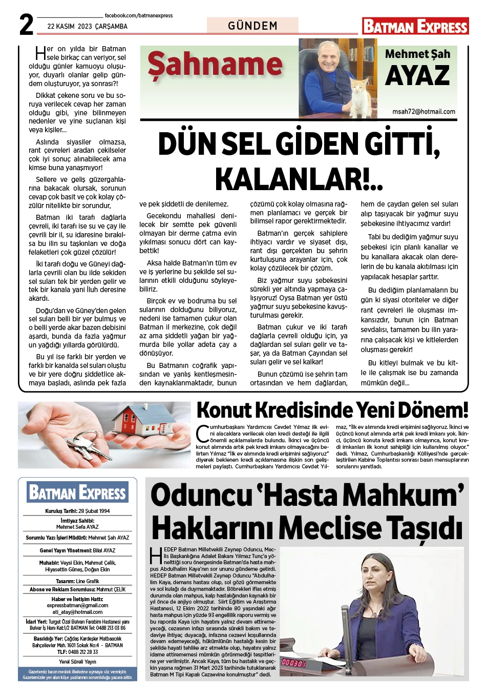 22 KASIM 2023 ÇARŞAMBA