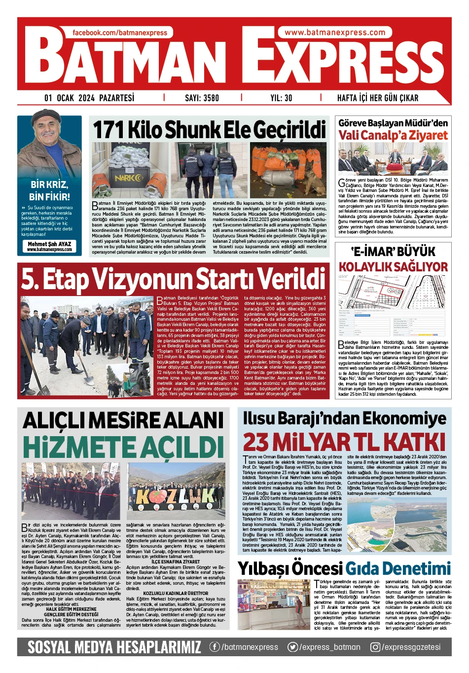 01 OCAK 2024 PAZARTESİ