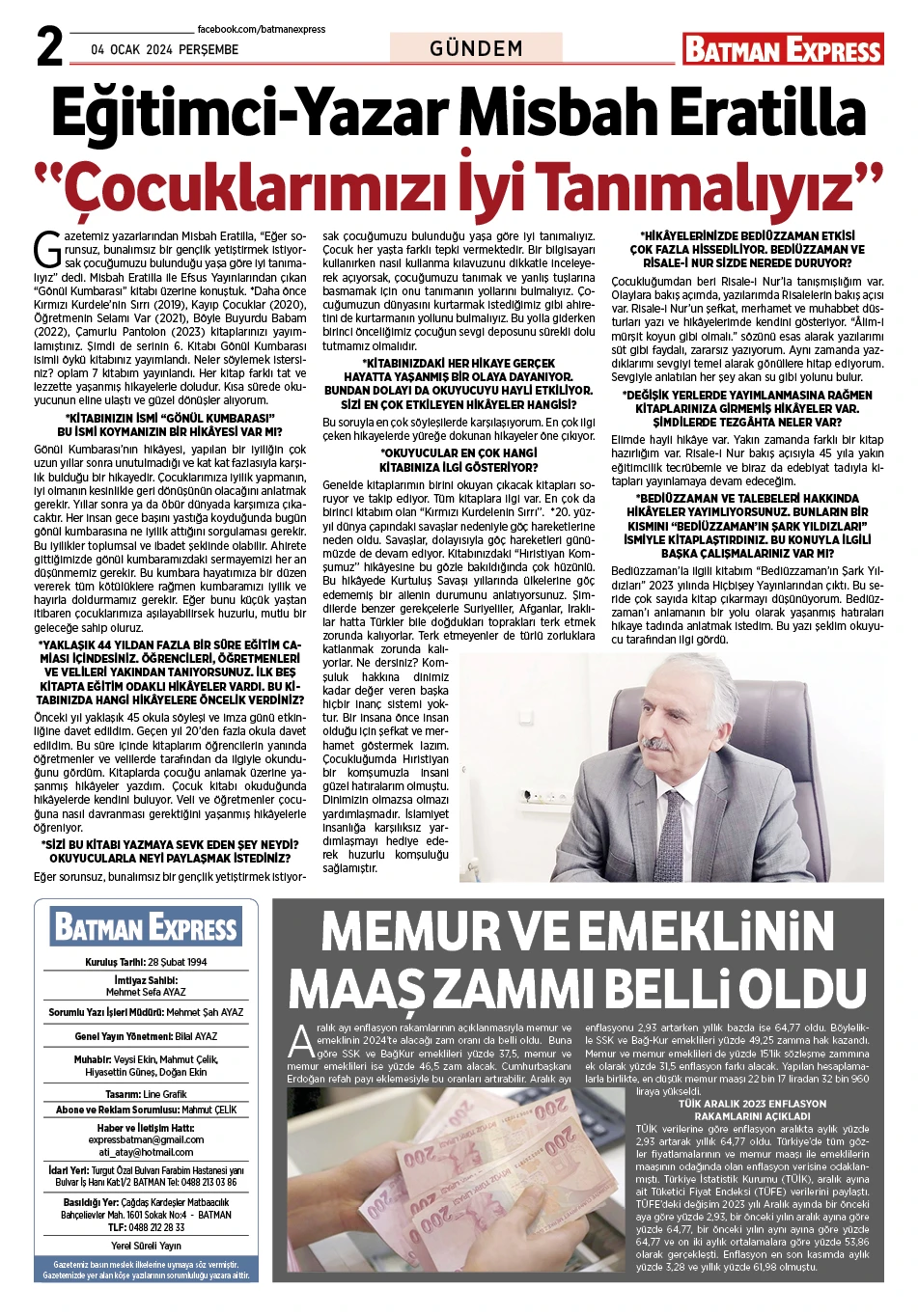 04 OCAK 2024 PERŞEMBE