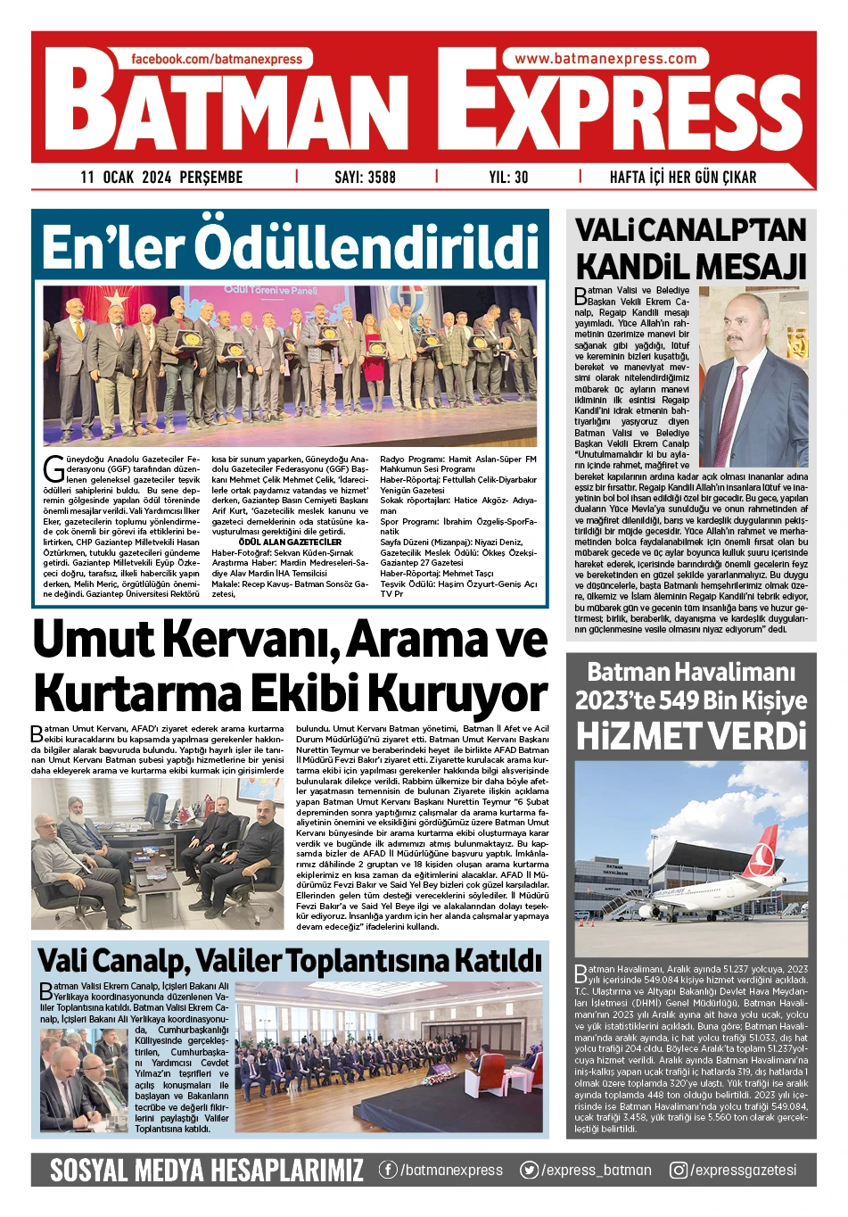 11 OCAK 2024 PERŞEMBE