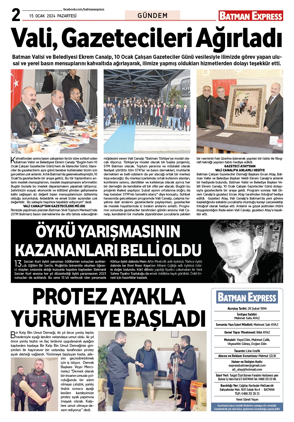 15 OCAK 2024 PAZARTESİ