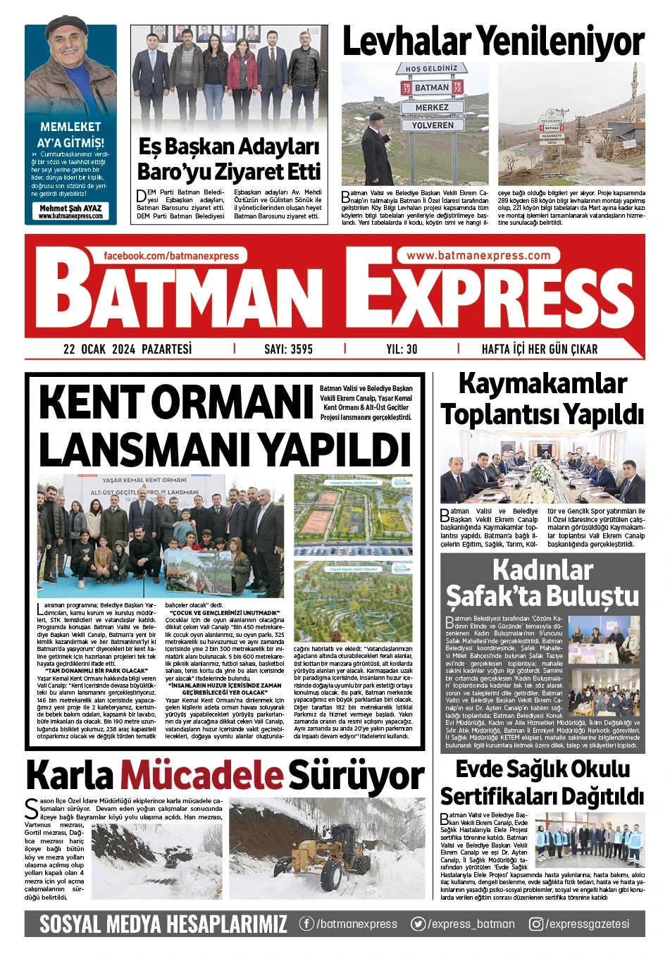 22 OCAK 2024 PAZARTESİ