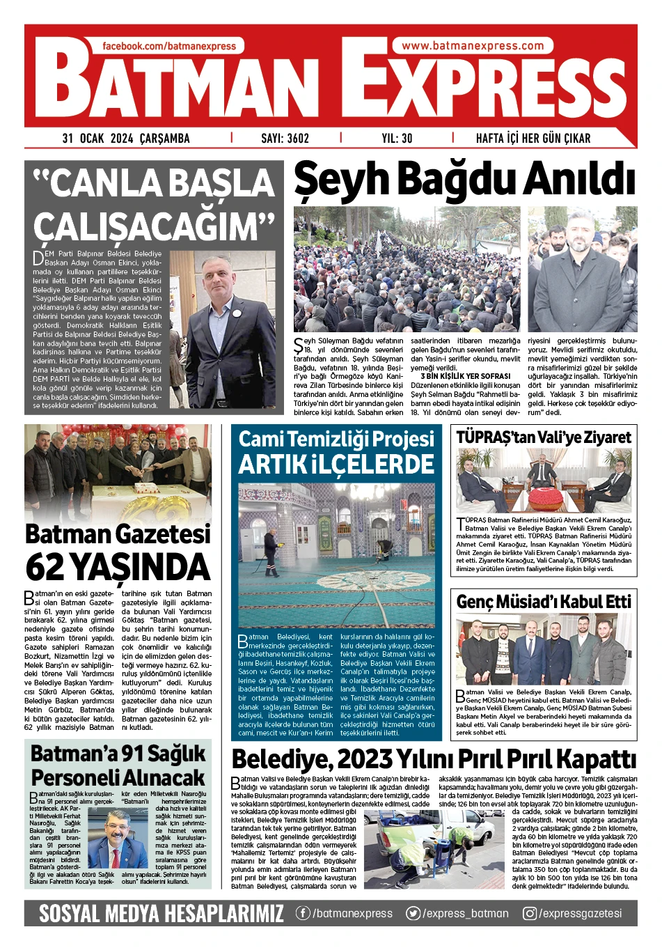 31 OCAK 2024 &Ccedil;ARŞAMBA