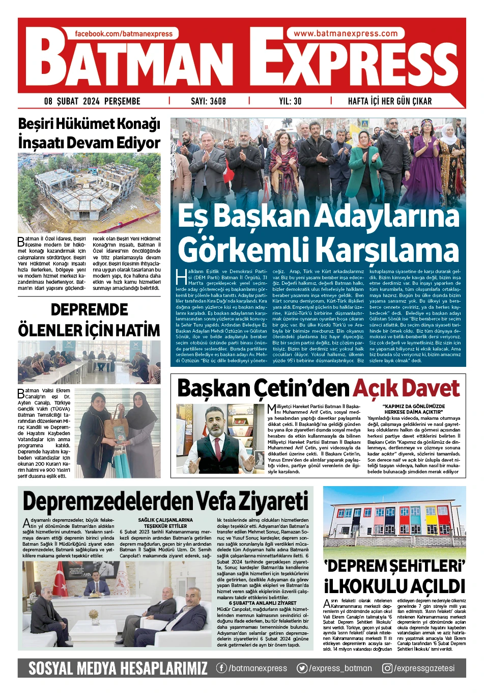 08 ŞUBAT 2024 PERŞEMBE