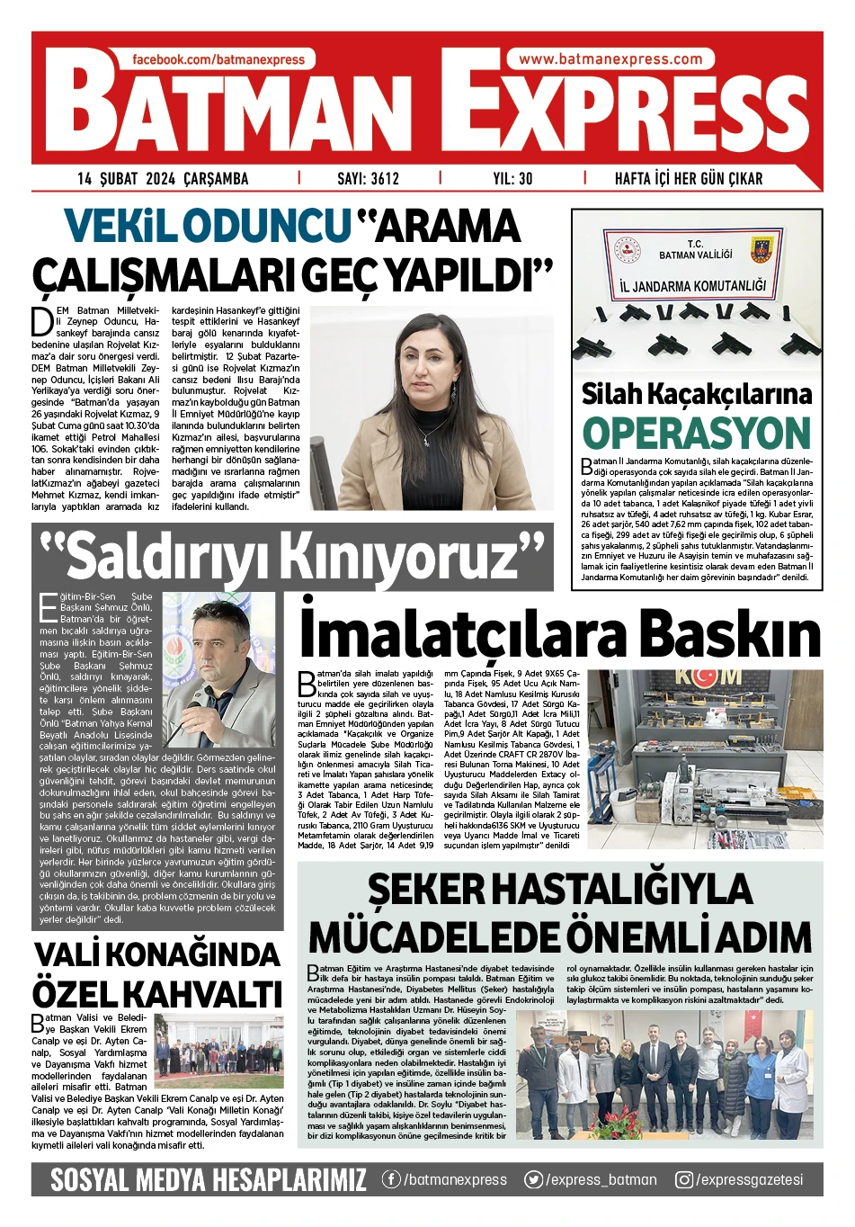 14 ŞUBAT 2024 &Ccedil;ARŞAMBA