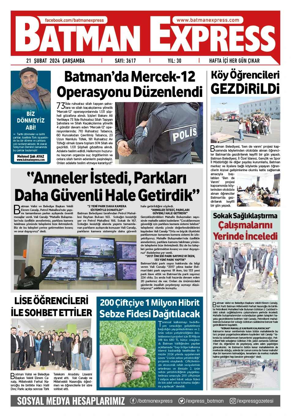 21 ŞUBAT 2024 &Ccedil;ARŞAMBA