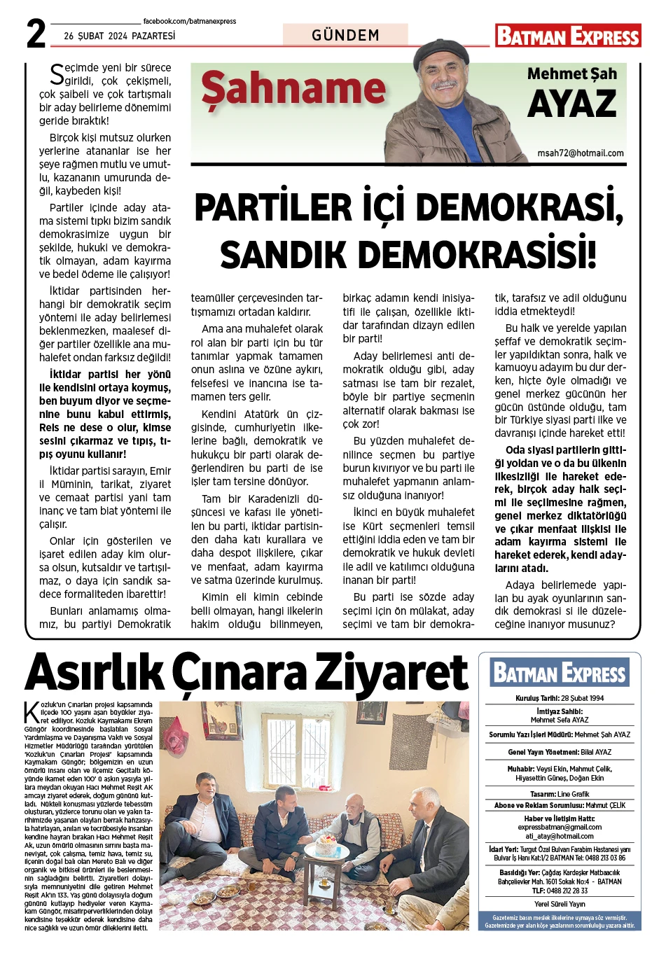 26 ŞUBAT 2024 PAZARTESİ