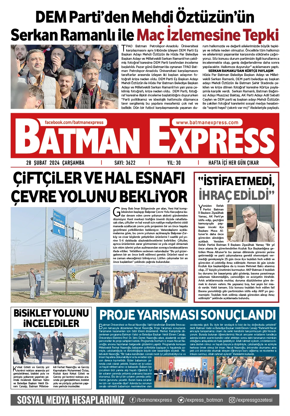 28 ŞUBAT 2024 &Ccedil;ARŞAMBA