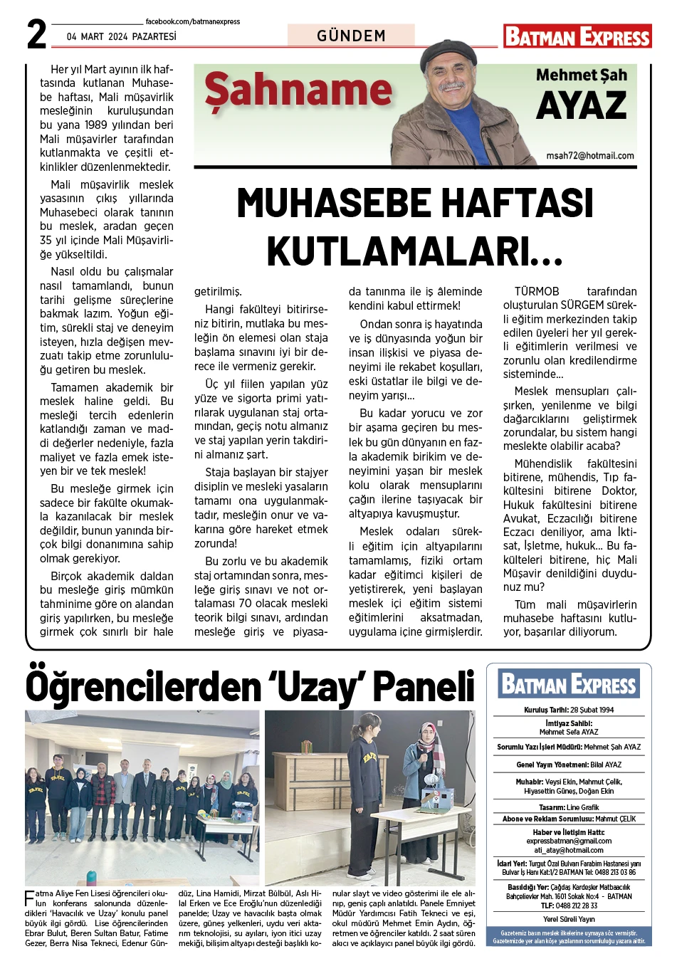 04 MART 2024 PAZARTESİ