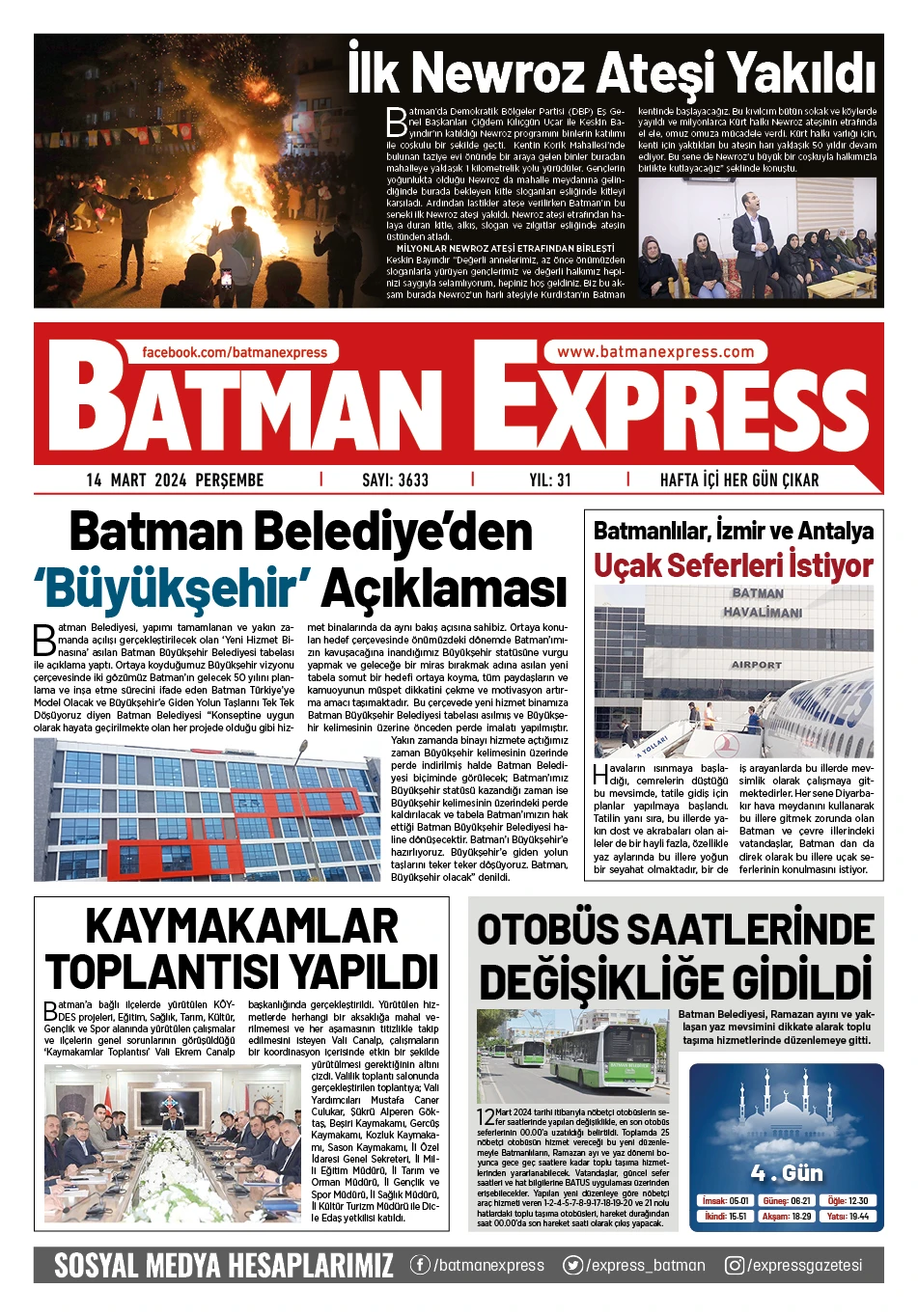 14 MART 2024 PERŞEMBE