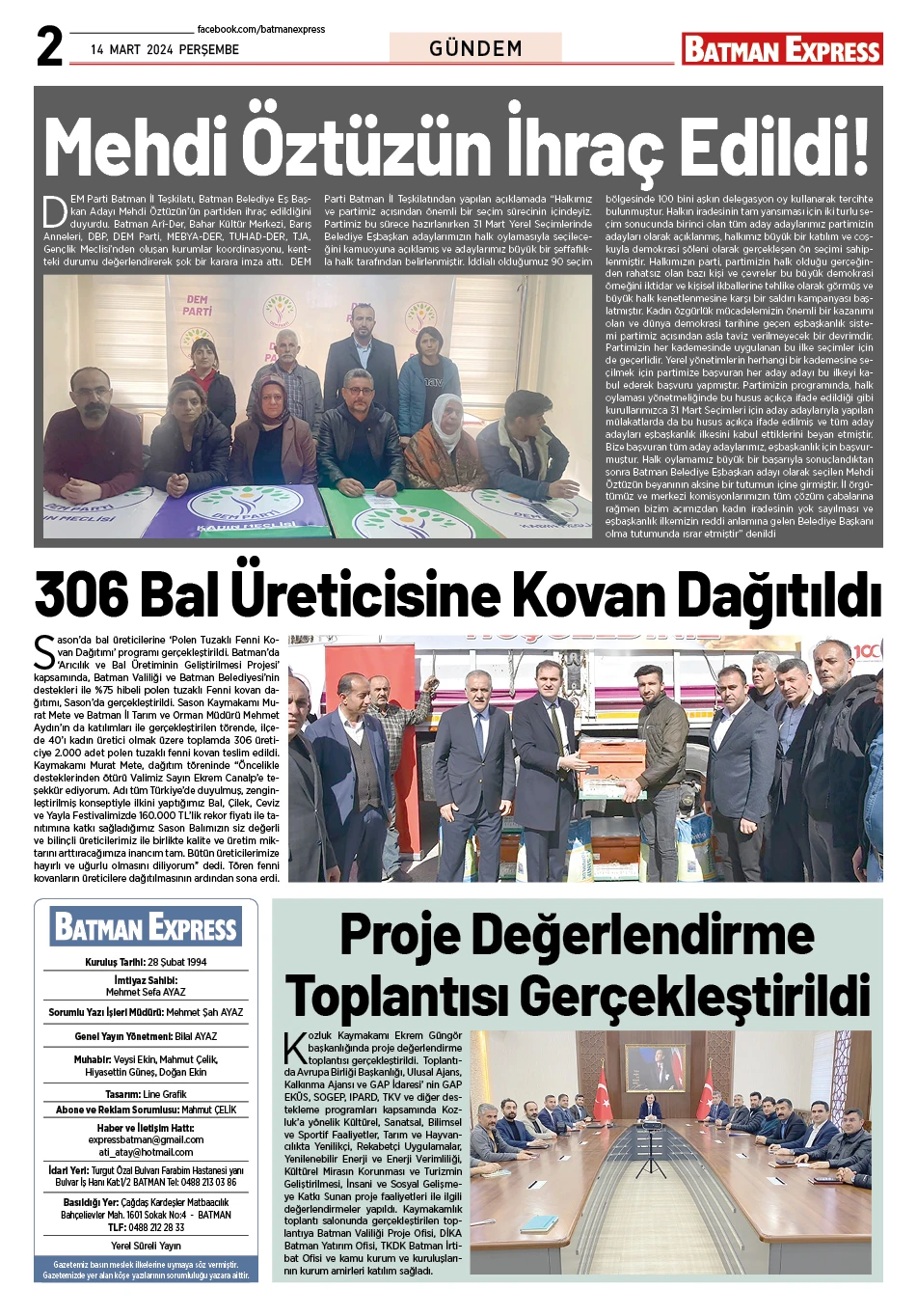 14 MART 2024 PERŞEMBE