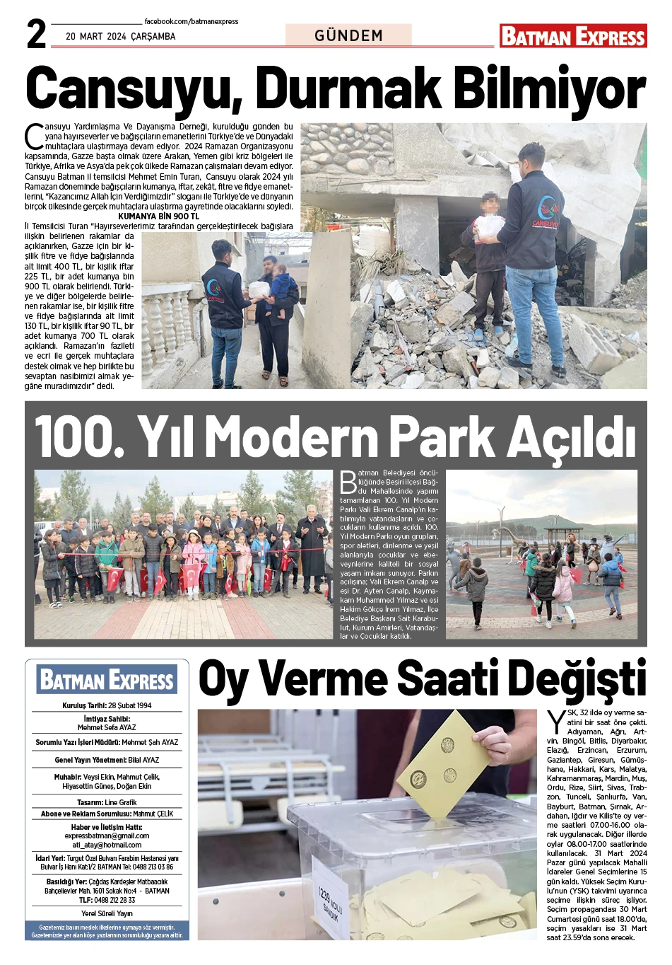 20 MART 2024 ÇARŞAMBA