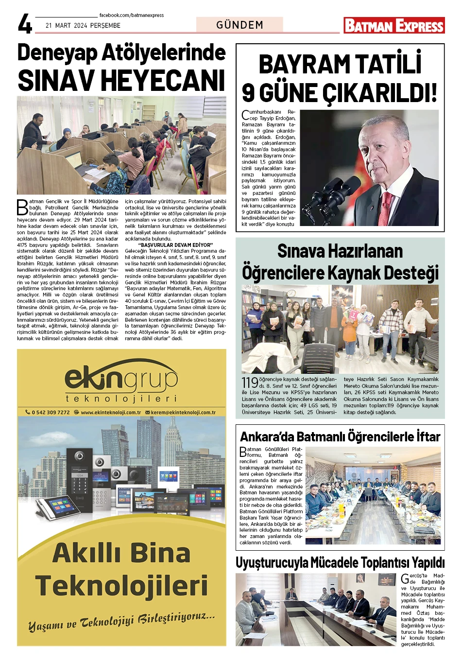 21 MART 2024 PERŞEMBE