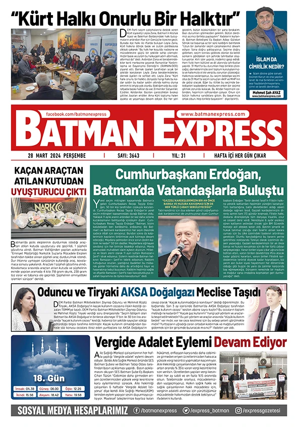 28 MART 2024 PERŞEMBE