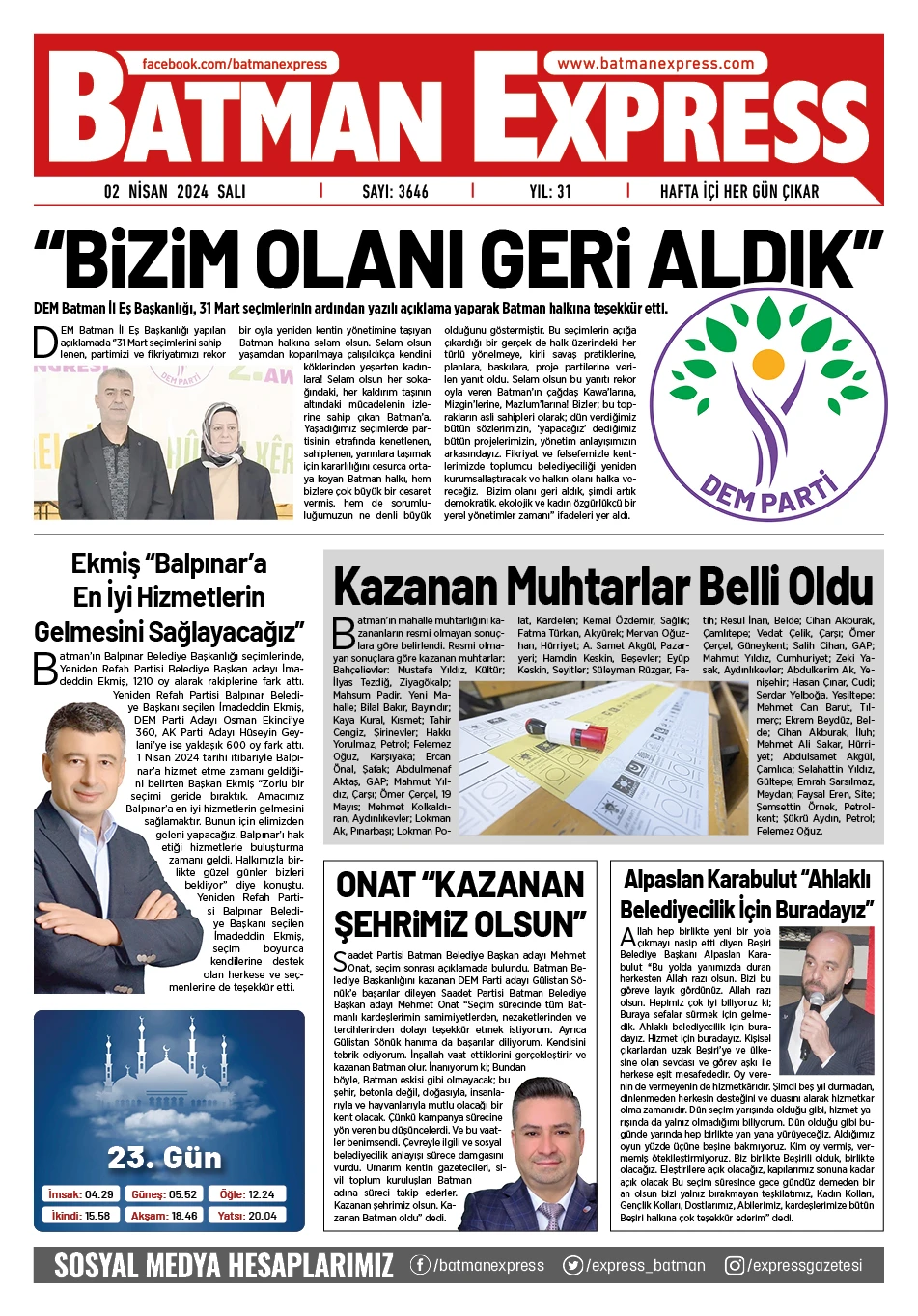 02 NİSAN 2024 SAI