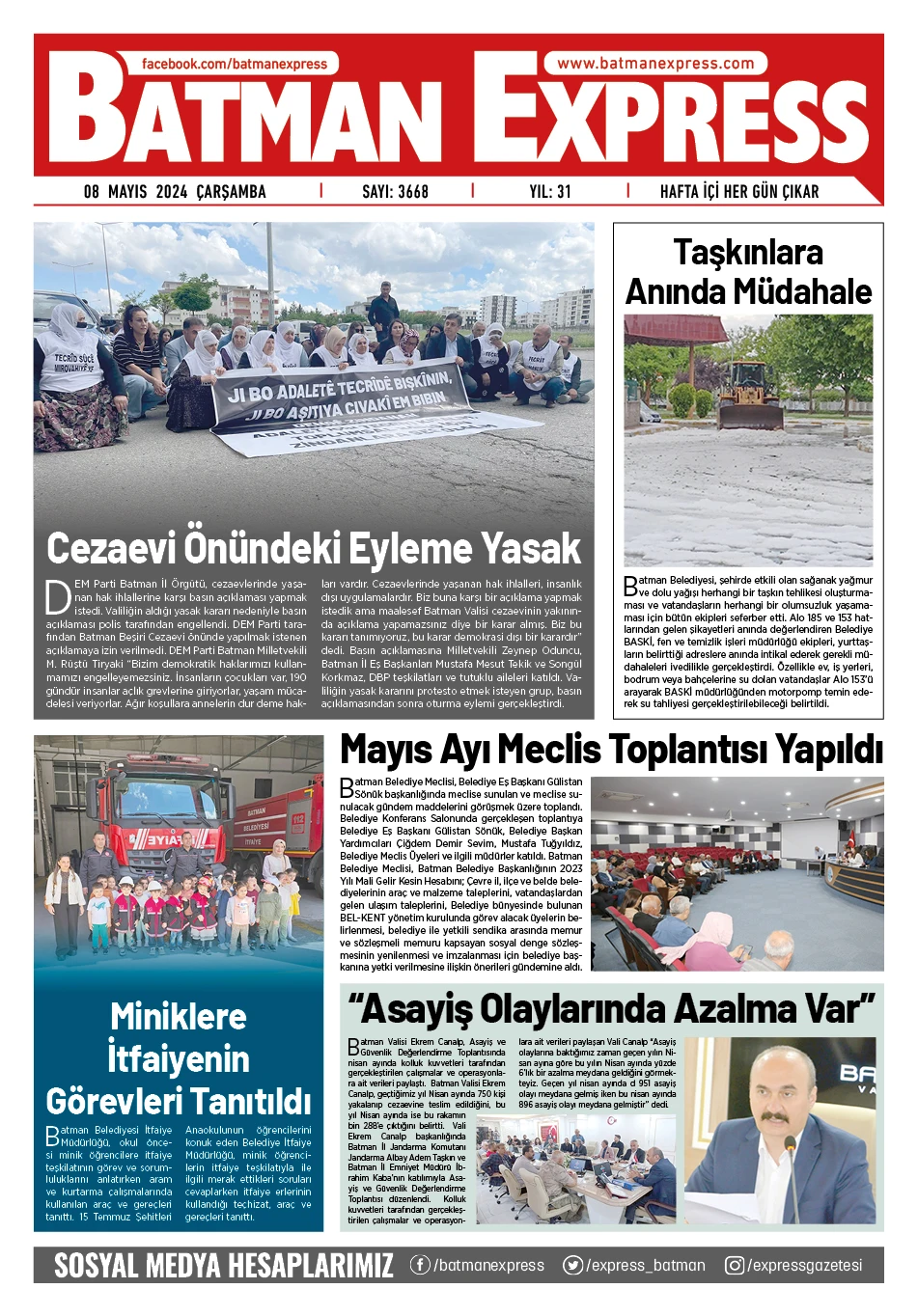 08 MAYIS 2024 &Ccedil;ARŞAMBA