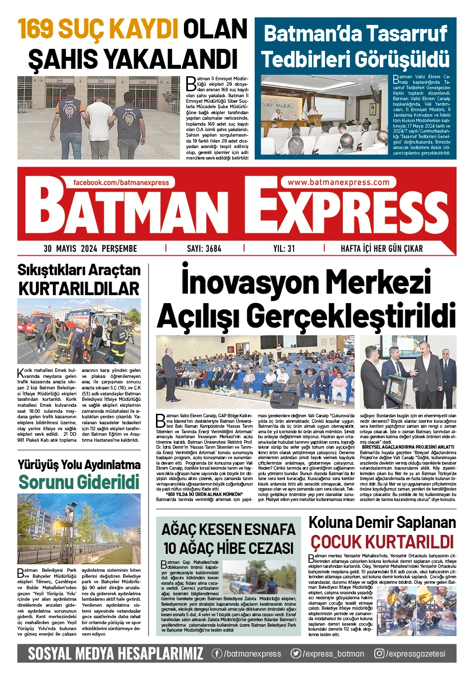 30 MAYIS 2024 PERŞEMBE