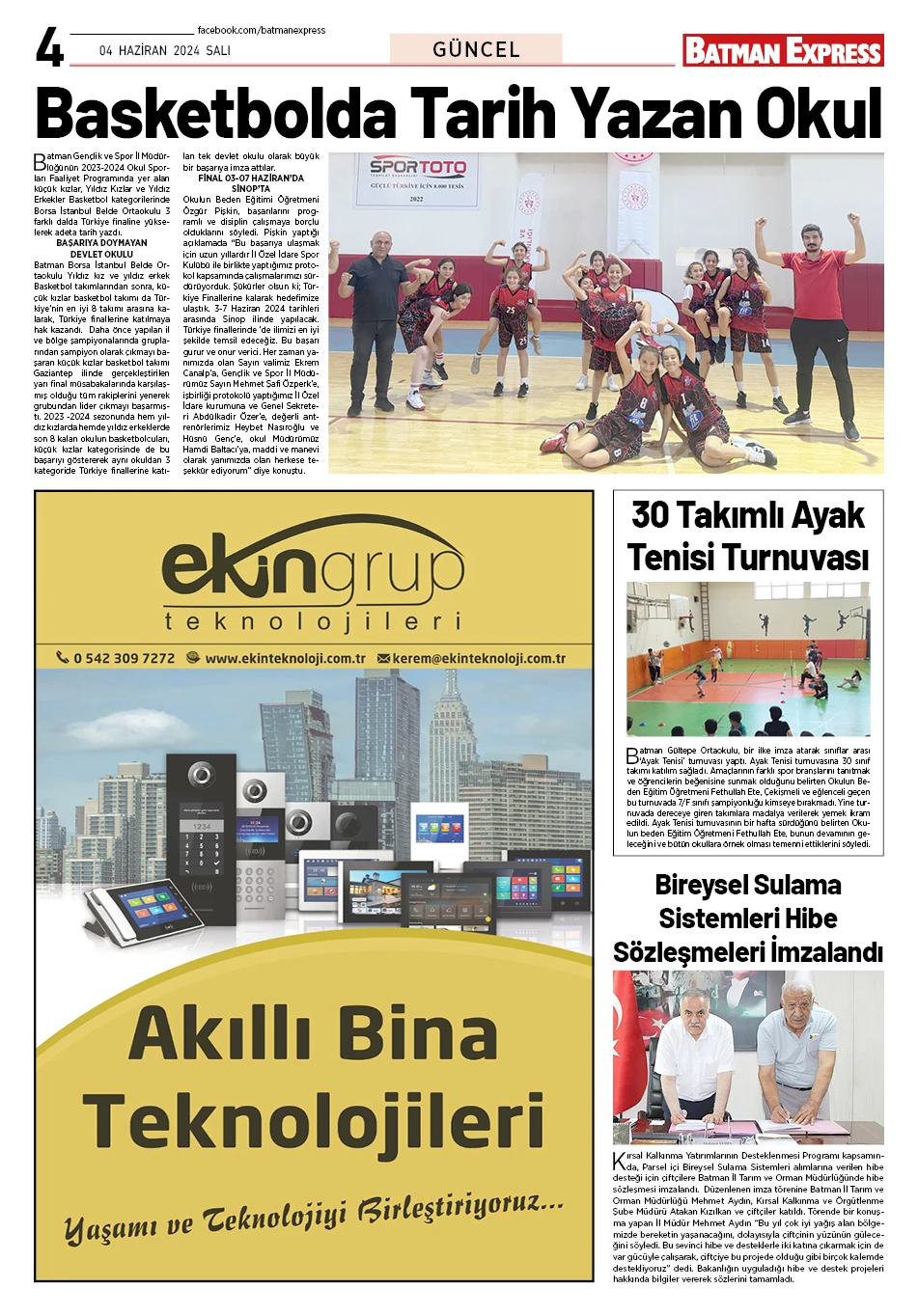 04 HAZİRAN 2024 SALI