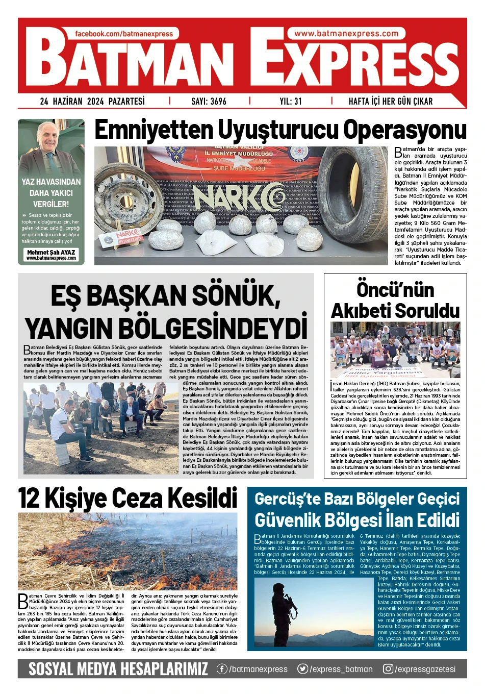 24 HAZİRAN 2024 PAZARTESİ