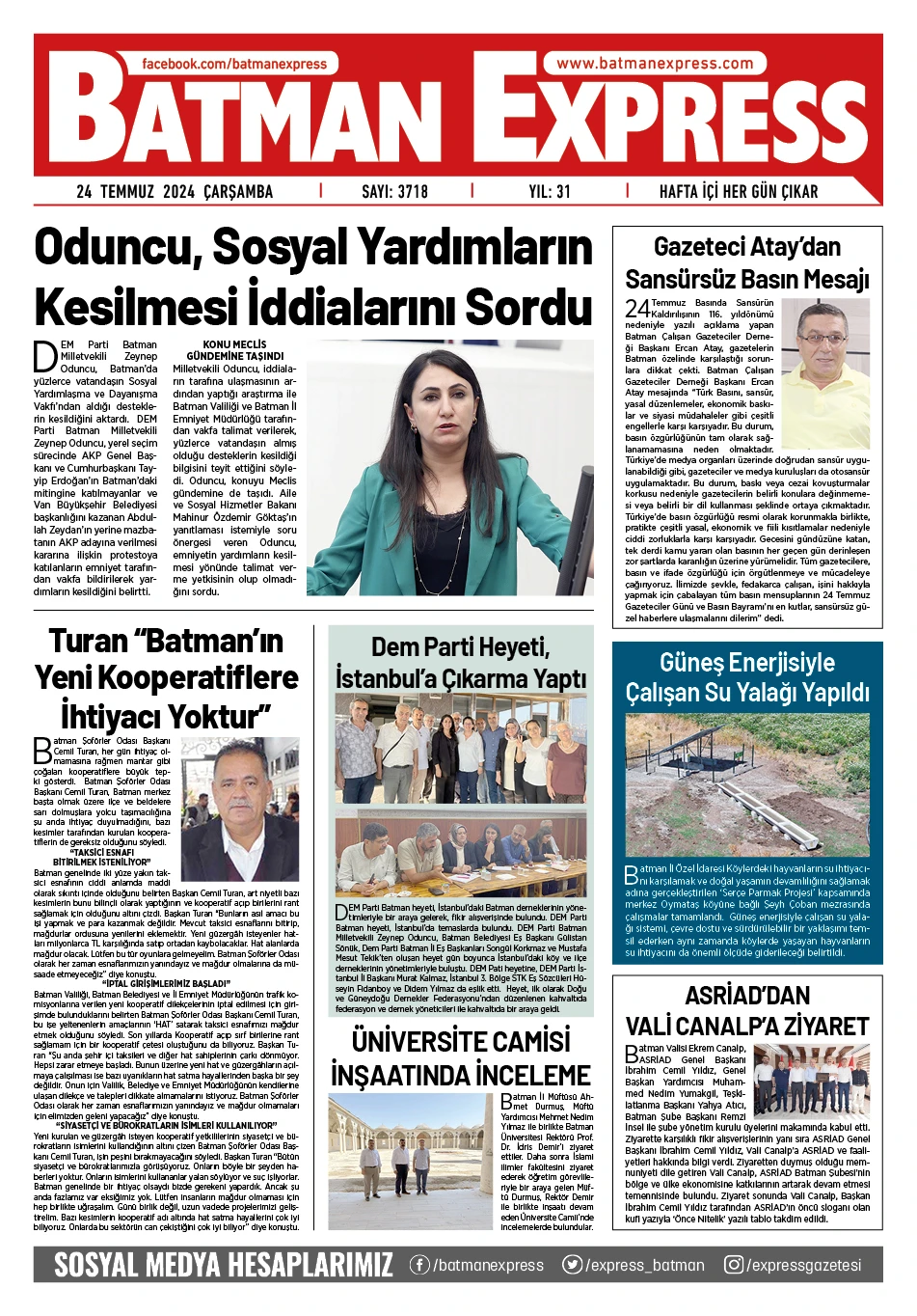 24 TEMMUZ 2024 &Ccedil;ARŞAMBA