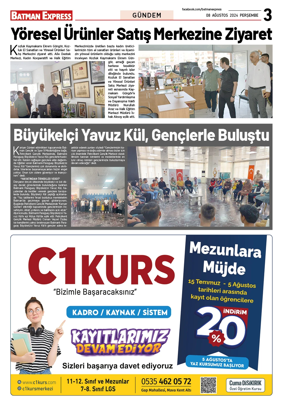 08 AĞUSTOS 2024 PERŞEMBE