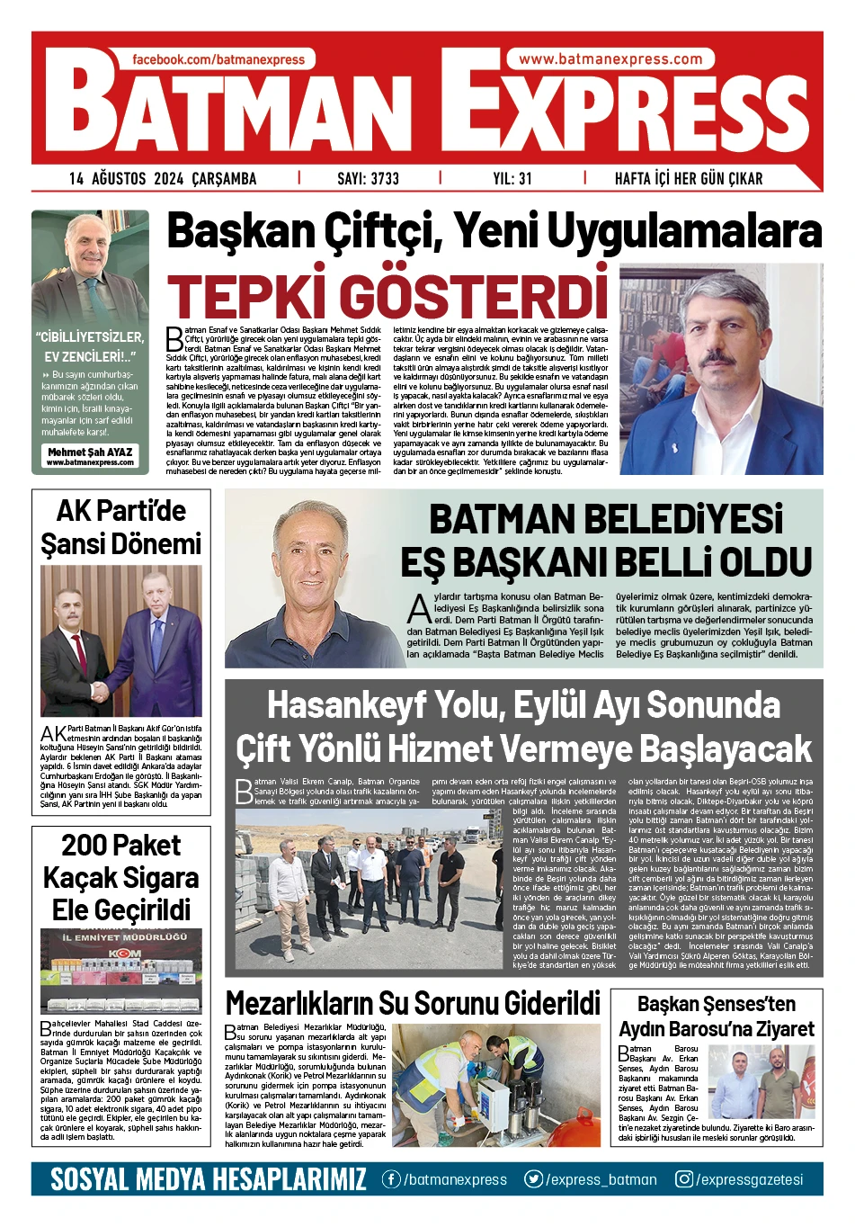 14 AĞUSTOS 2024 &Ccedil;ARŞAMBA