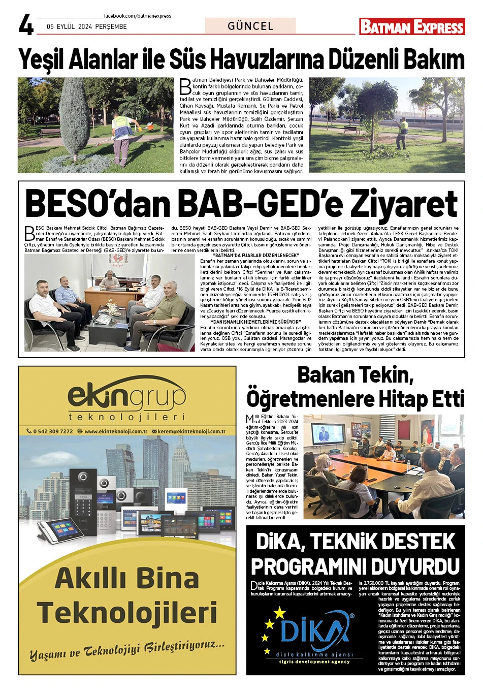 05 EYLÜL 2024 PERŞEMBE