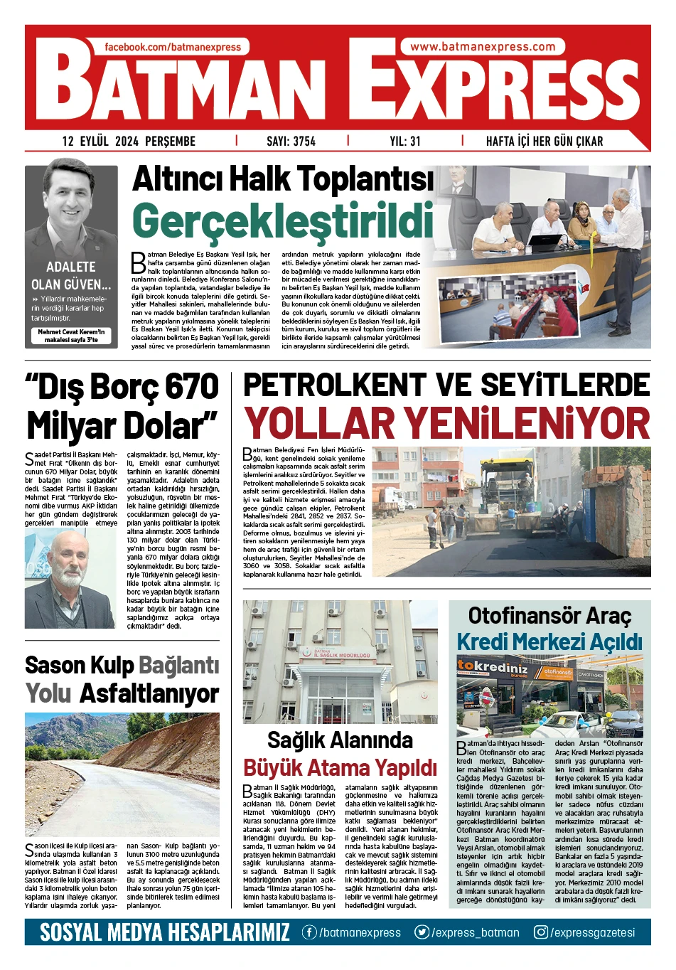 12 EYL&Uuml;L 2024 PERŞEMBE