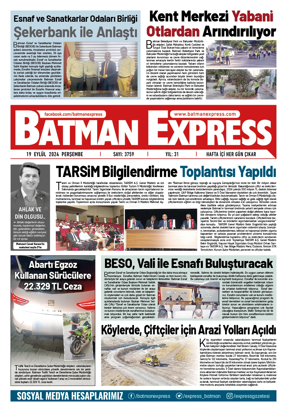 19 EYL&Uuml;L 2024 PERŞEMBE