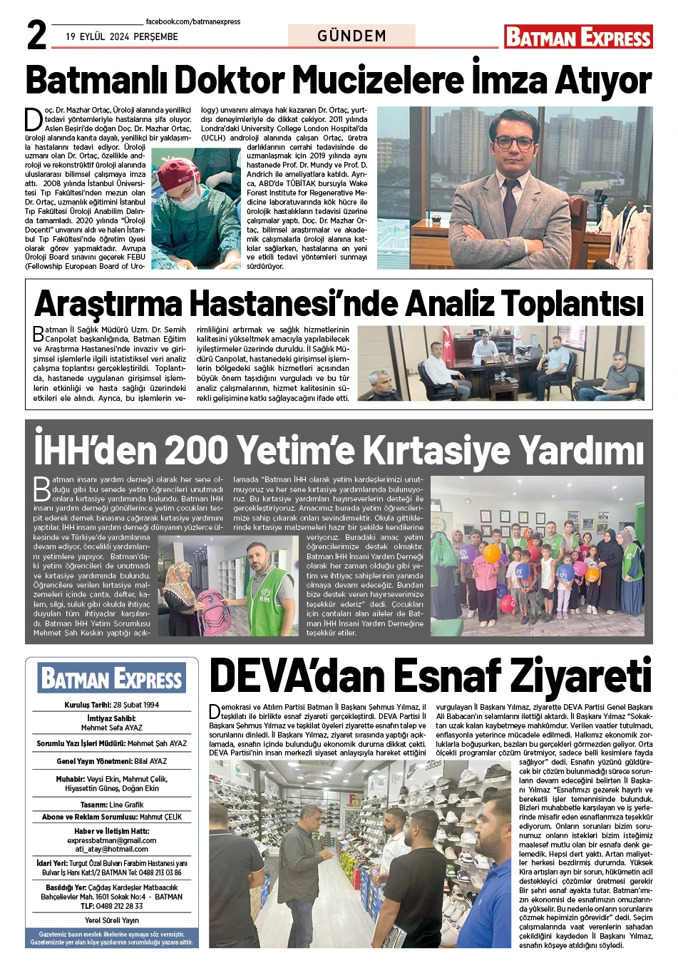 19 EYLÜL 2024 PERŞEMBE