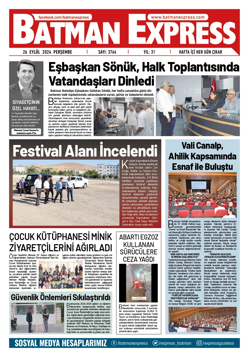 26 EYL&Uuml;L 2024 PERŞEMBE