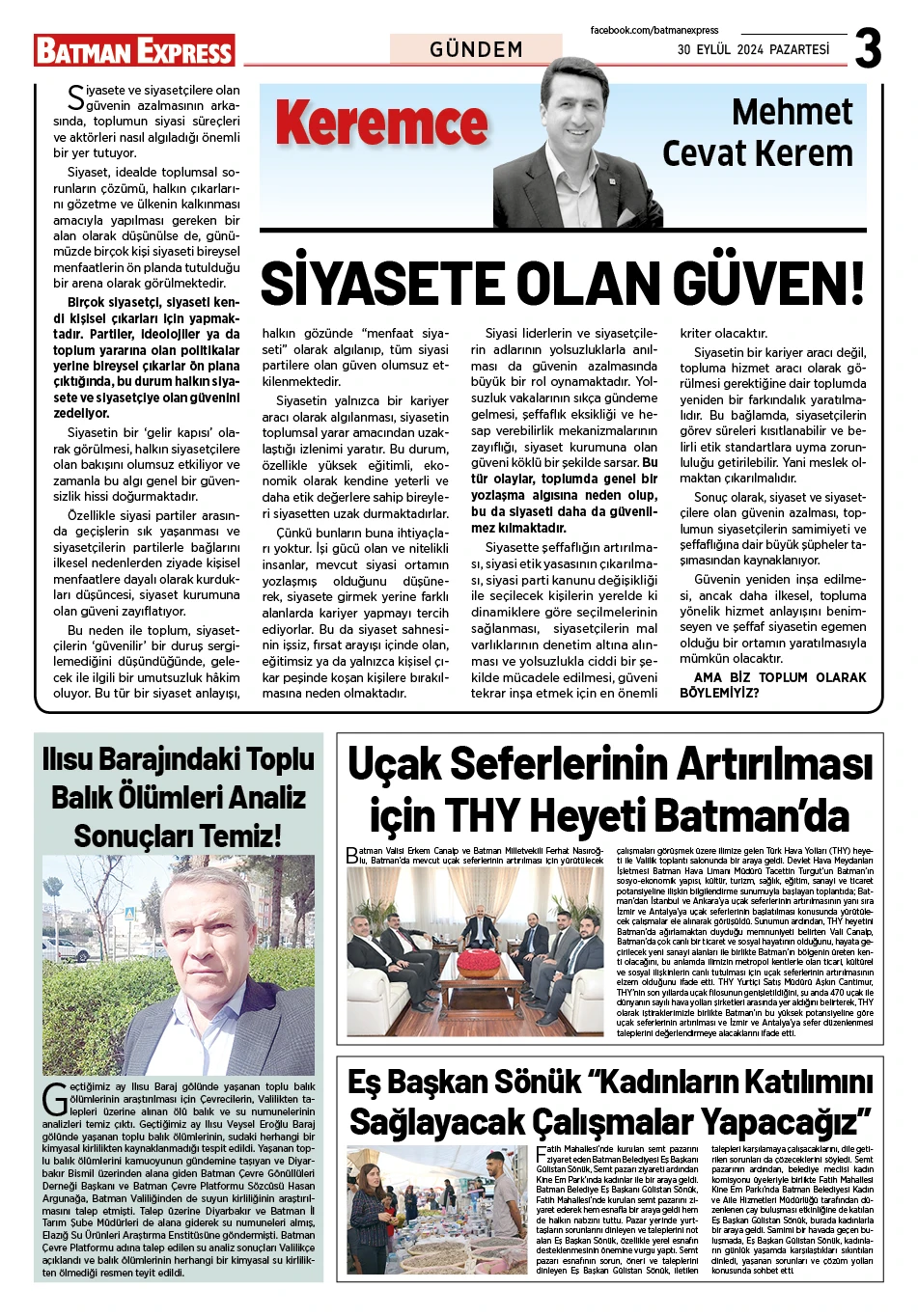 30 EYLÜL 2024 PAZARTESİ