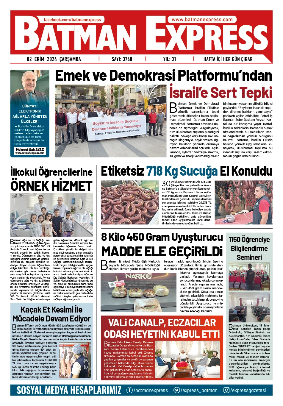 02 EKİM 2024 &Ccedil;ARŞAMBA