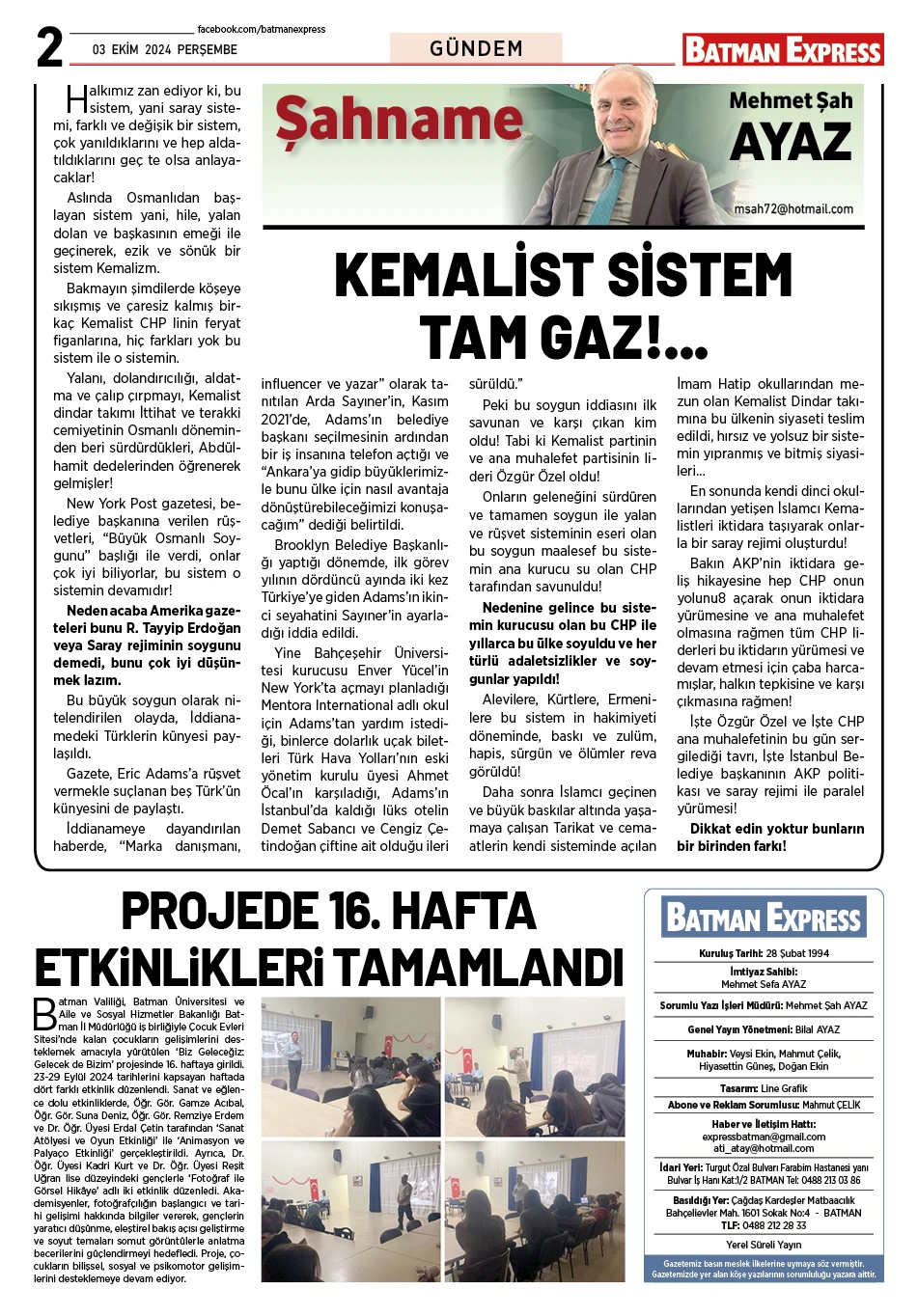 03 EKİM 2024 PERŞEMBE