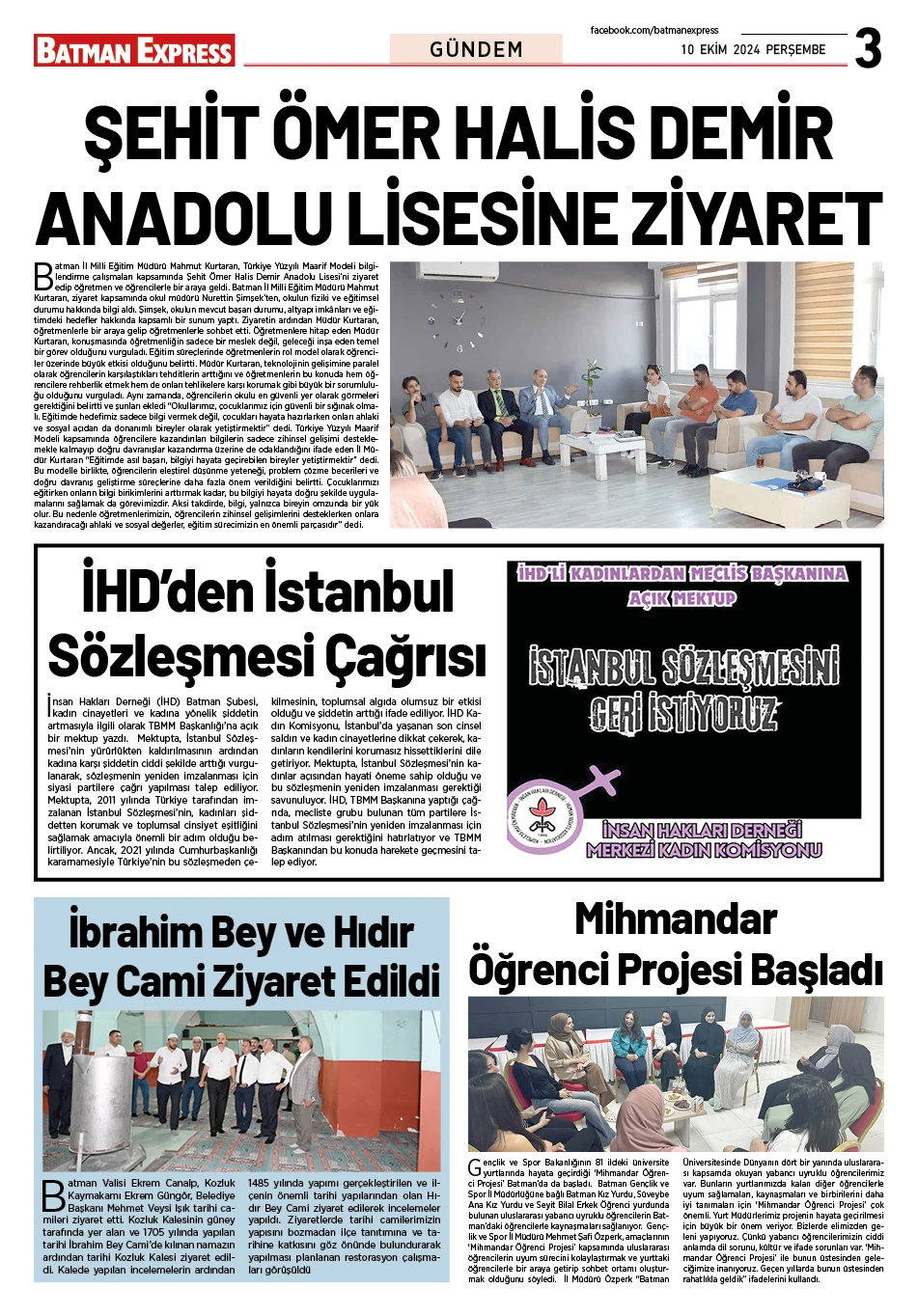 10 EKİM 2024 PERŞEMBE