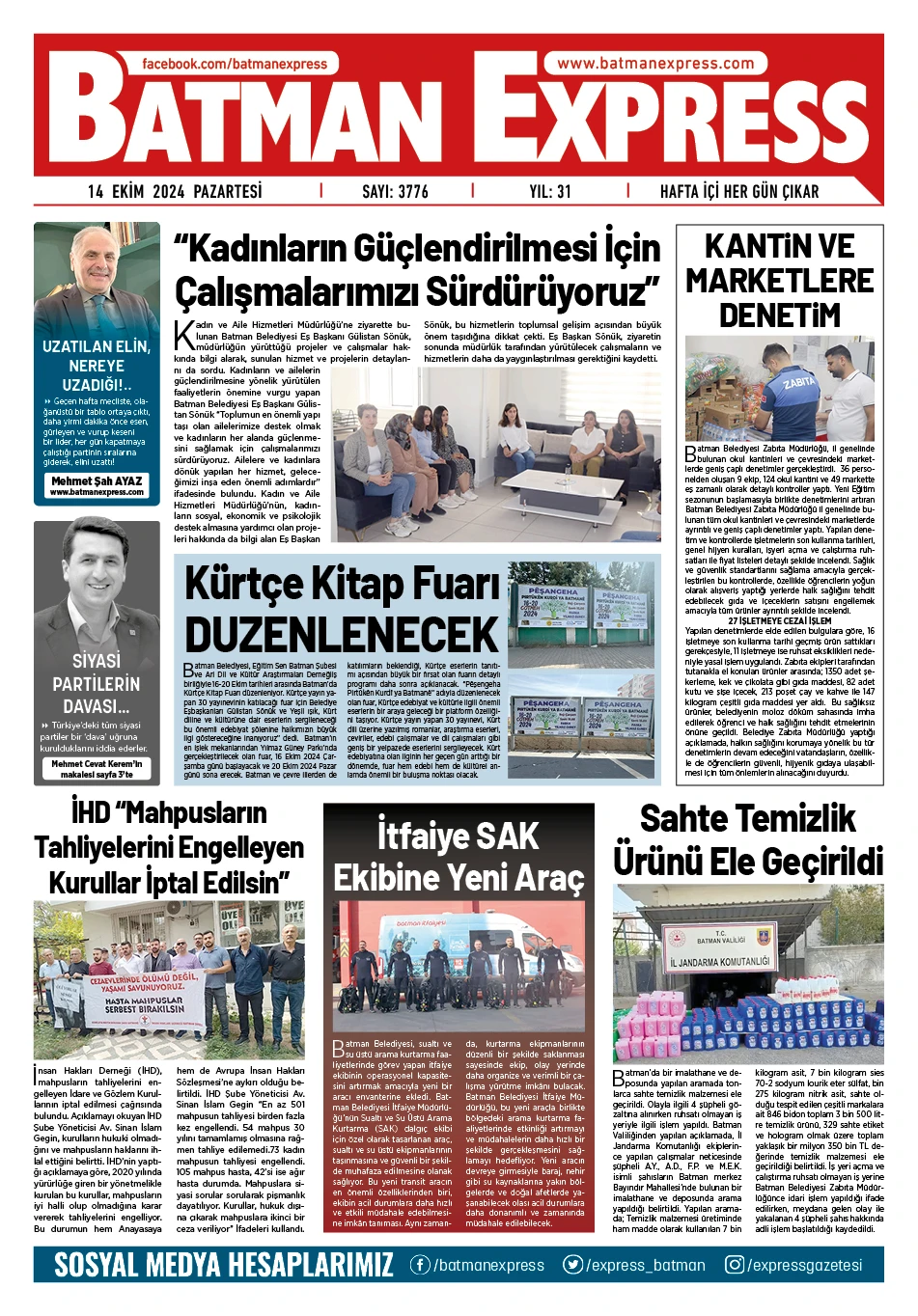 14 EKİM 2024 PAZARTESİ