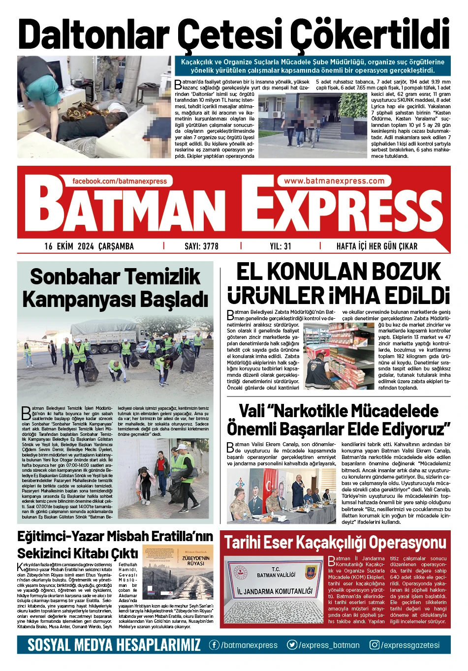 16 EKİM 2024 &Ccedil;ARŞAMBA