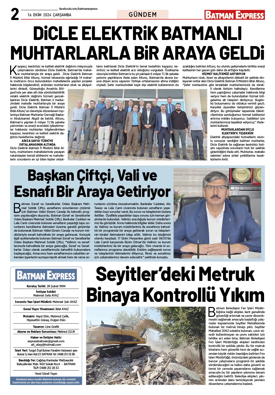 16 EKİM 2024 ÇARŞAMBA