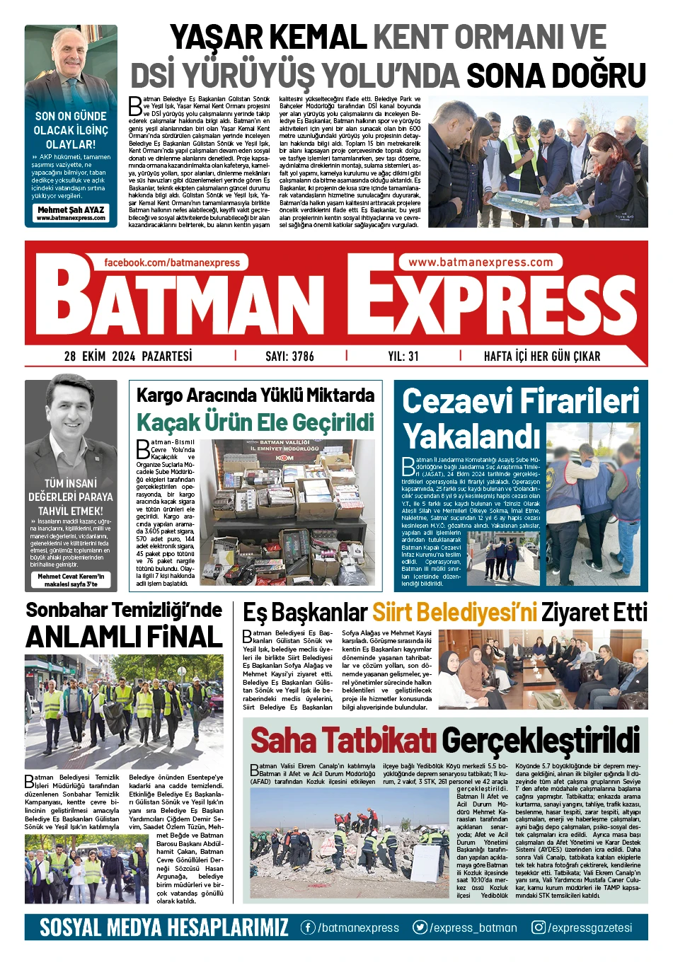 28 EKİM 2024 PAZARTESİ